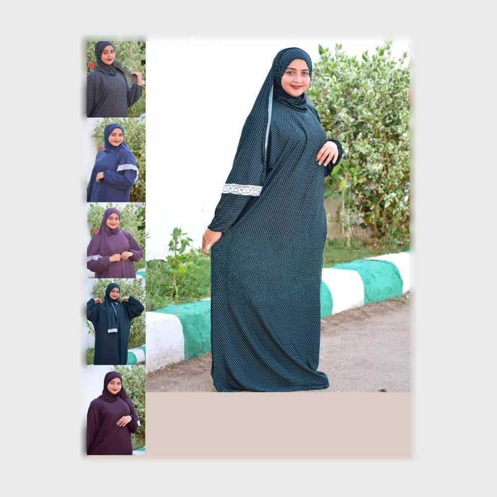 اسدال صلاة قطعه واحده حريمى قطن ليكرا شعيرات مستورد الوان متعددة جميع المواسم من حجاب كريستال - 1155