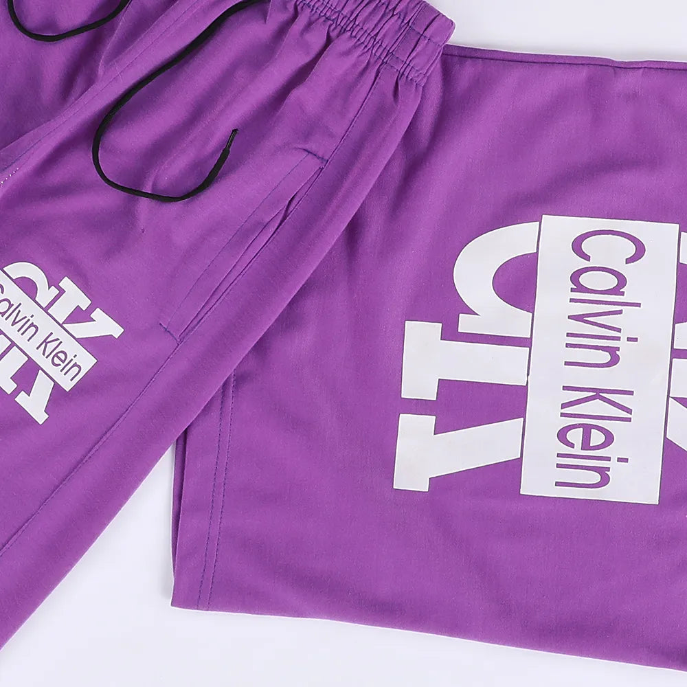 ترنج قطعتين تيشرت نص كم وبنطلون بناتى ميلتون ليكرا قطن ضهر مبرد موف صيفي من  اي ال واي - 12