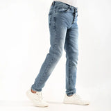 بنطلون جينز رجالي رباعيه نيو سبيد مستورد ازرق فاتح شتوي من جادو - 121-2-kh