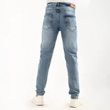 بنطلون جينز رجالي رباعيه نيو سبيد مستورد ازرق فاتح شتوي من جادو - 121-2-kh