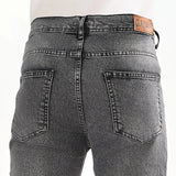 بنطلون جينز رجالي رباعيه نيو سبيد مستورد رمادي فاتح شتوي من جادو - 121-4