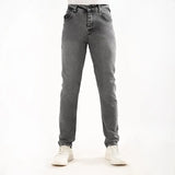 بنطلون جينز رجالي رباعيه نيو سبيد مستورد رمادي فاتح شتوي من جادو - 121-4-kh