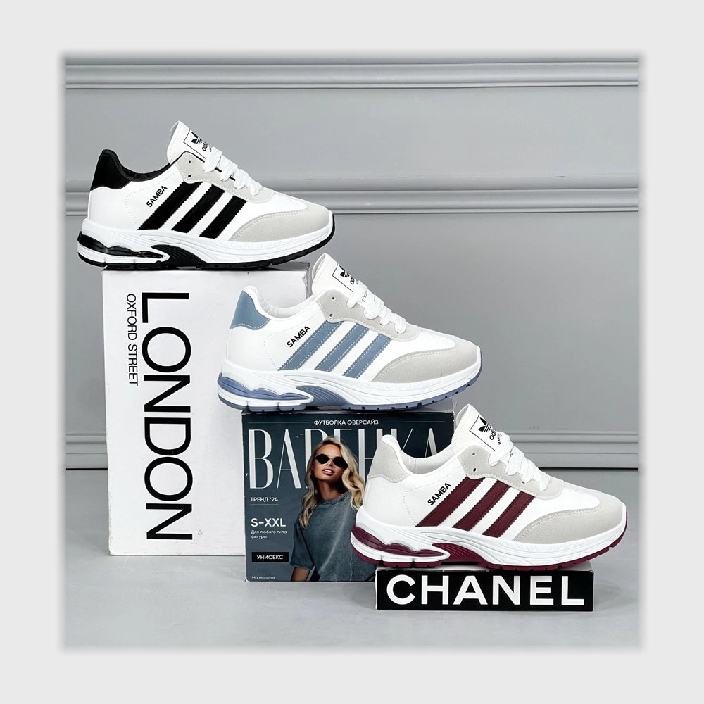 حذاء سنيكرز حريمى فوندي جلد إسكاي مستورد ونعل PVC حقن الوان متعددة جميع المواسم من ميلانو - 12319
