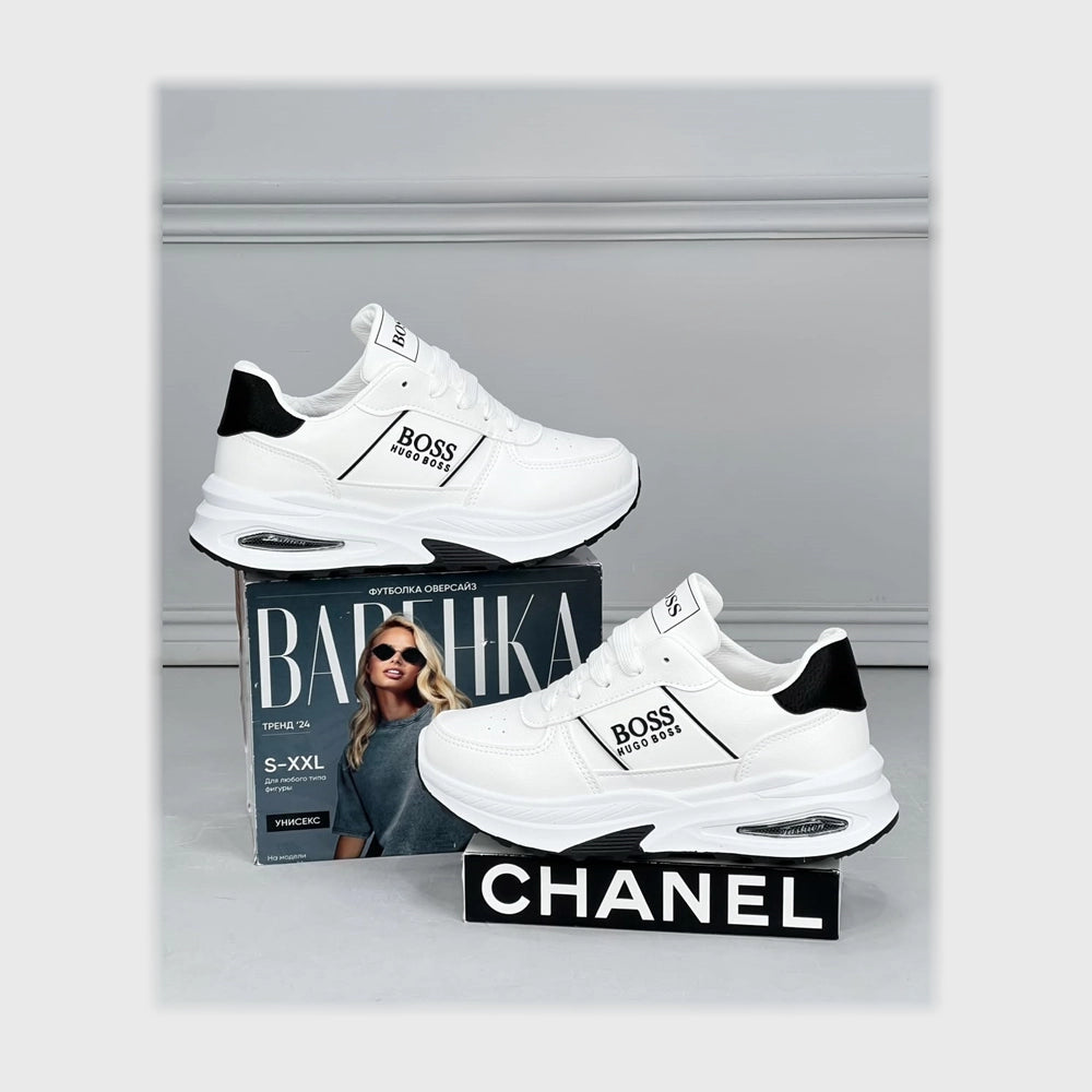 حذاء سنيكرز حريمى فوندي جلد إسكاي مستورد ونعل PVC حقن الوان متعددة جميع المواسم من ميلانو - 12505