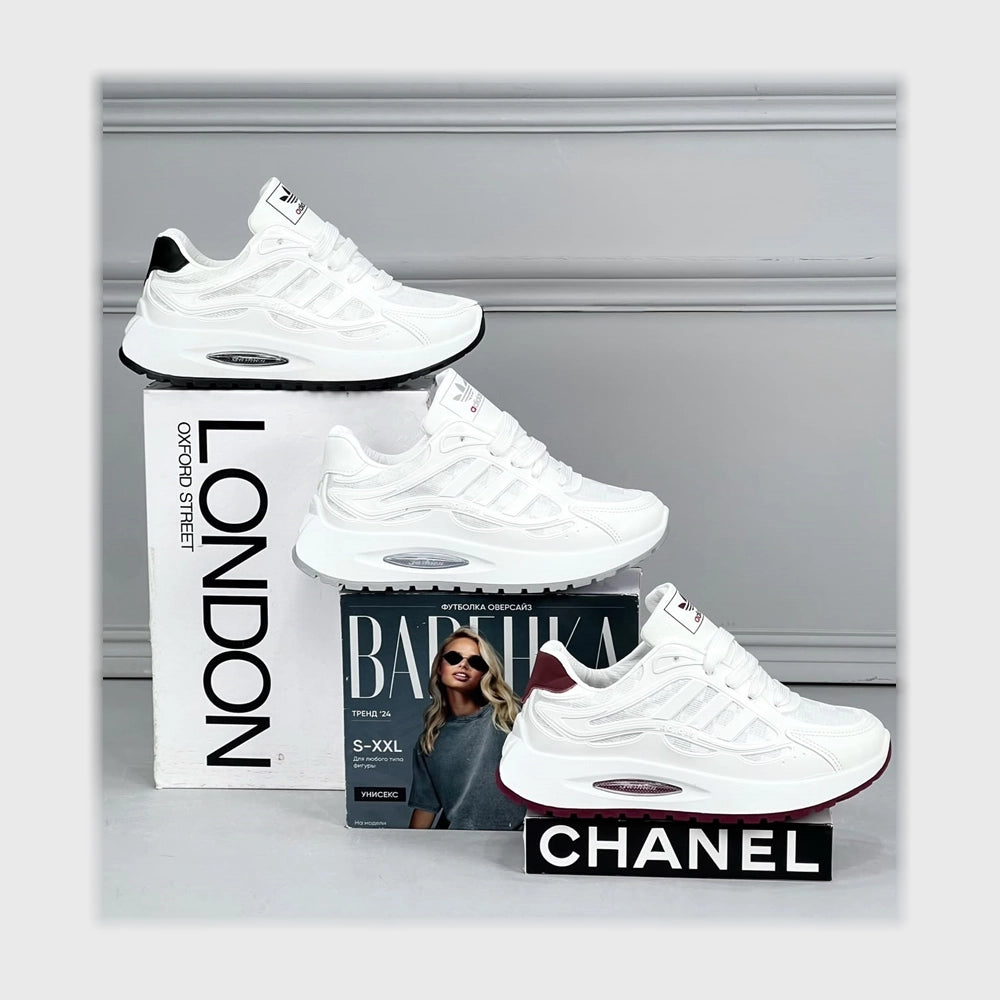 حذاء سنيكرز حريمى فوندي جلد إسكاي مستورد ونعل PVC حقن الوان متعددة جميع المواسم من ميلانو - 12656