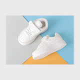 حذاء سنيكرز اطفالى فوندي جلد إسكاي مستورد ونعل PVC حقن ابيض جميع المواسم من نيو لوك - 1302