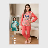 بيجامه كابيشوة مطبوع بناتى بولار في هايدي مستورد الوان متعدده شتوي من ايه ال واي - 140812