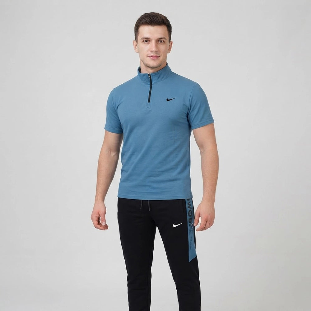NIKE ترنج رياضي طباعة رجالى تيشيرت سنجل ليكرا+ بنطال قطن سمر ميلتون الوان متعددة صيفى من تورنيدو - 1611411