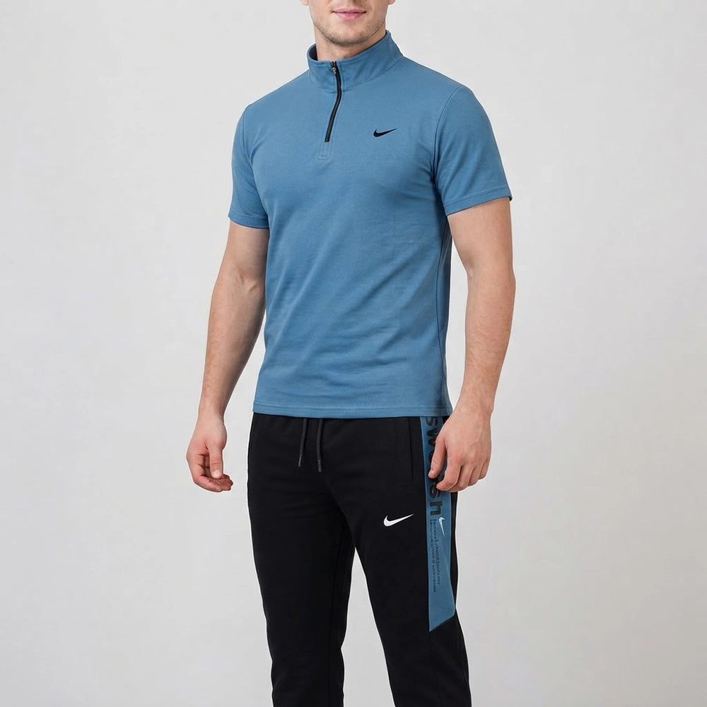 NIKE ترنج رياضي طباعة رجالى تيشيرت سنجل ليكرا+ بنطال قطن سمر ميلتون الوان متعددة صيفى من تورنيدو - 1612411