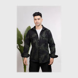 قميص اكمام طويلة مطبوع 2 جيب بغطاء رجالى جبردين الوان متعددة شتوي من قميص - 1635