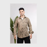 قميص اكمام طويلة مطبوع 2 جيب بغطاء رجالى جبردين الوان متعددة شتوي من قميص - 1635