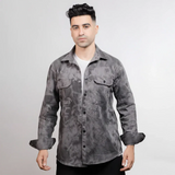 قميص اكمام طويلة مطبوع 2 جيب بغطاء رجالى جبردين الوان متعددة شتوي من قميص - 1635