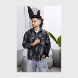 قميص اكمام طويلة 2 جيب بغطاء رجالى جينز الوان متعددة شتوي من قميص - 1636