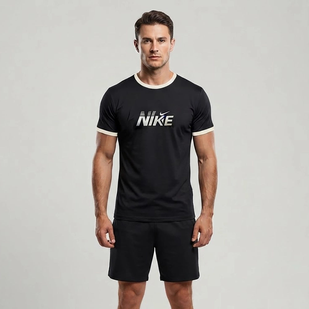 NIKE تيشيرت نص كم طباعة رجالى روزيتا فل ليكرا الوان متعددة صيفى من تورنيدو - 1641602