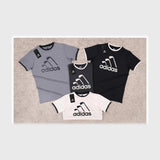 ADIDAS تيشيرت بيج سايز نص كم طباعة اولادى روزيتا فل ليكرا الوان متعددة صيفى من تورنيدو - 1644603