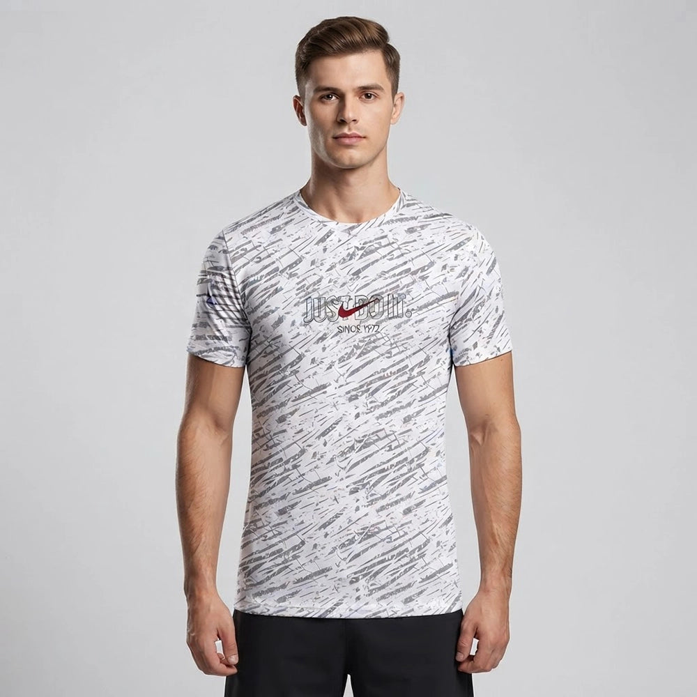 NIKE تيشيرت نص كم طباعة رجالى روزيتا فل ليكرا الوان متعددة صيفى من تورنيدو - 1661534