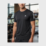 ADIDAS تيشيرت نص كم3شريط طباعة رجالى روزيتا فل ليكرا الوان متعددة صيفى من تورنيدو - 1662604