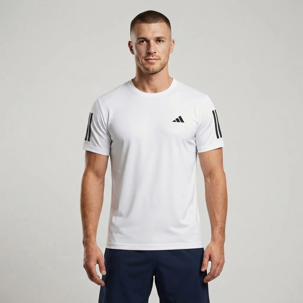 ADIDAS تيشيرت نص كم3شريط طباعة رجالى روزيتا فل ليكرا الوان متعددة صيفى من تورنيدو - 1662604