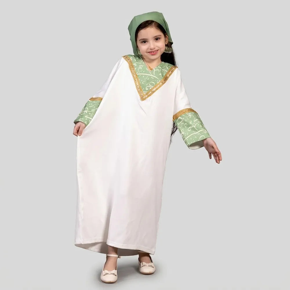 عباية ساده بناتى روزالين الوان متعددة شتوى من بامبي - 16858