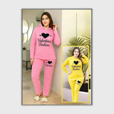 طقم بيجامة حريمي هايدي مستورد ألوان متعددة شتوي من إيه إل واي - 17532