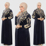 عباية إستقبال حريمي هايدي مستورد وش واحد تطريز الوان متعدده شتوي من ايه ال واي - 19520-18