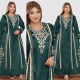 عباية إستقبال حريمي هايدي مستورد وش واحد تطريز الوان متعدده شتوي من ايه ال واي - 19520-19