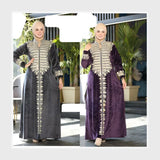 عباية استقبال تطريز حريمي قطيفة هايدي مستورد وش واحد تطريز الوان متعدده شتوي من ايه ال واي - 19520-1