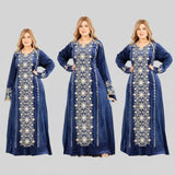 عباية إستقبال حريمي هايدي مستورد وش واحد تطريز الوان متعدده شتوي من ايه ال واي - 19520-21