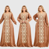 عباية إستقبال حريمي هايدي مستورد وش واحد تطريز الوان متعدده شتوي من ايه ال واي - 19520-21