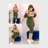 طقم قطعتبن مطبوع تطريز حريمي قطيفه هايدي لوكس تطريز الوان متعدده شتوي من ايه ال واي - 195207