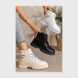 حذاء هاف بوت حريمى فوندي جلد إسكاي مستورد ونعل PVC حقن الوان متعددة شتوى من الطائر - 1