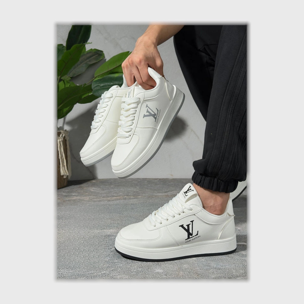 حذاء سنيكرز رجالى فوندي جلد إسكاي مستورد ونعل PVC حقن الوان متعددة جميع المواسم من لابتوب - 2021