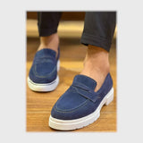 حذاء بانص رجالى فوندي PU اسكاي مستورد ازرق جميع المواسم من إسكافي - 20