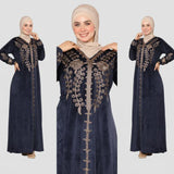 عباية إستقبال حريمي هايدي مستورد وش واحد تطريز الوان متعدده شتوي من ايه ال واي - 21015-11