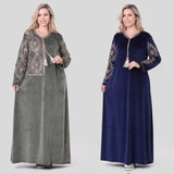 عباية إستقبال حريمي هايدي مستورد وش واحد تطريز الوان متعدده شتوي من ايه ال واي - 21015-19