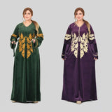 عباية إستقبال حريمي هايدي مستورد وش واحد تطريز الوان متعدده شتوي من ايه ال واي - 21015-21