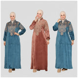 عباية إستقبال حريمي هايدي مستورد وش واحد تطريز الوان متعدده شتوي من ايه ال واي - 21015-23