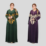 عبايه استقبال حريمي قطيفه هايدي مستوردوش واحد تطريز الوان متعدده شتوي من ايه ال واي - 21015-5