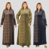 عبايه استقبال حريمي قطيفه هايدي مستوردوش واحد تطريز الوان متعدده شتوي من ايه ال واي - 21015-7