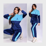 طقم قطعتبن مطبوع تطريز حريمي قطيفه هايدي لوكس تطريز الوان متعدده شتوي من ايه ال واي - 21020