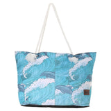 شنطة كتف حريمي قماش أزرق إن باج