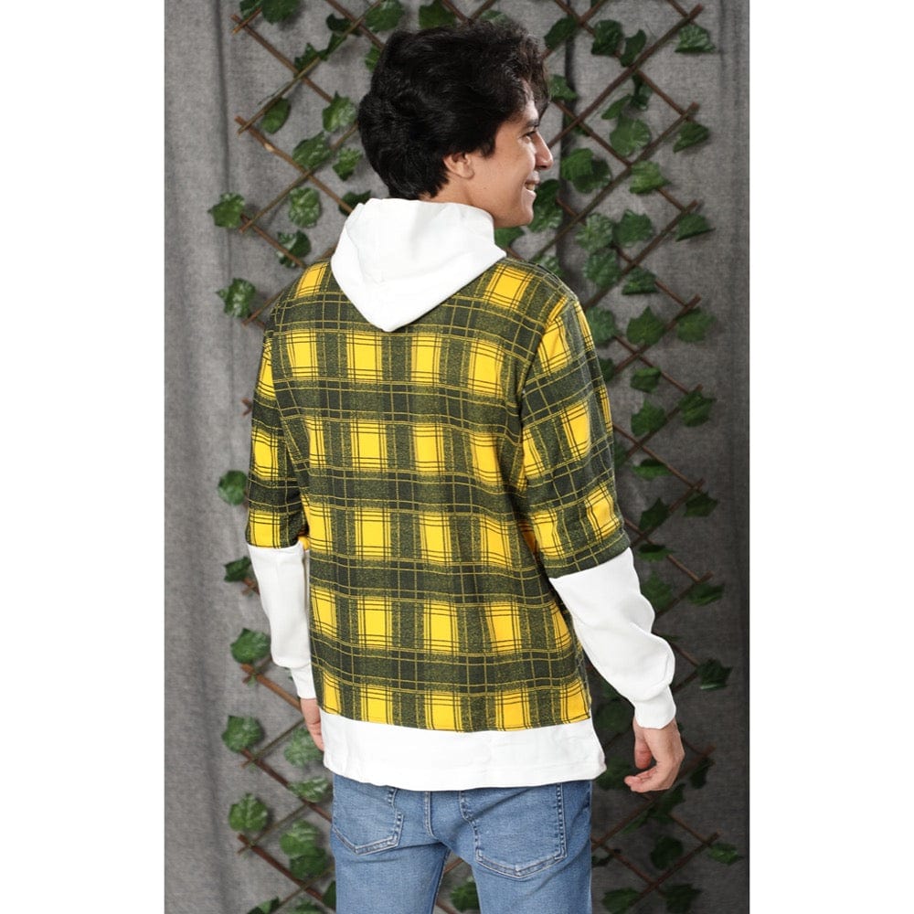 Hooded Sweatshirt for Men, Milton - Olive Yellow