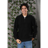 High Neck Fur Sweatshirt for Men, Fur - Black