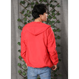 Waterproof Hooded Jacket for Men, Waterproof - Red