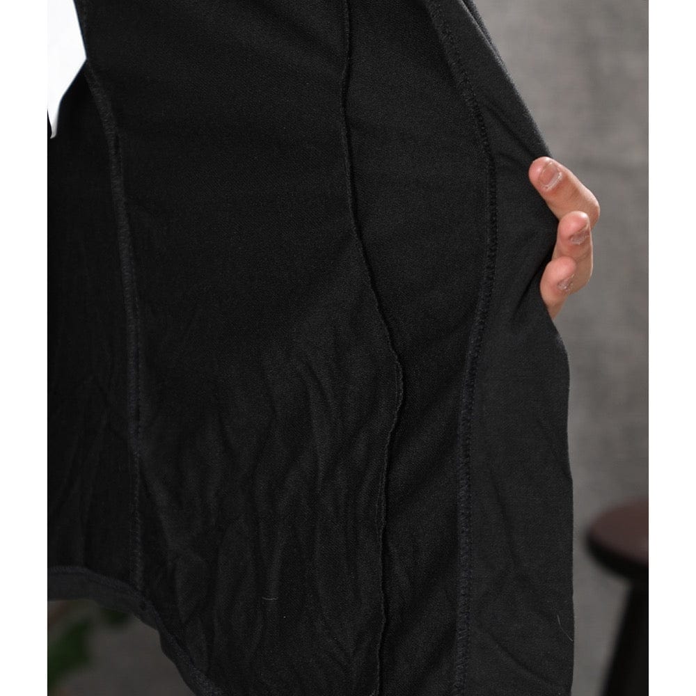 Long Hooded Jacket for Men, Milton - Black