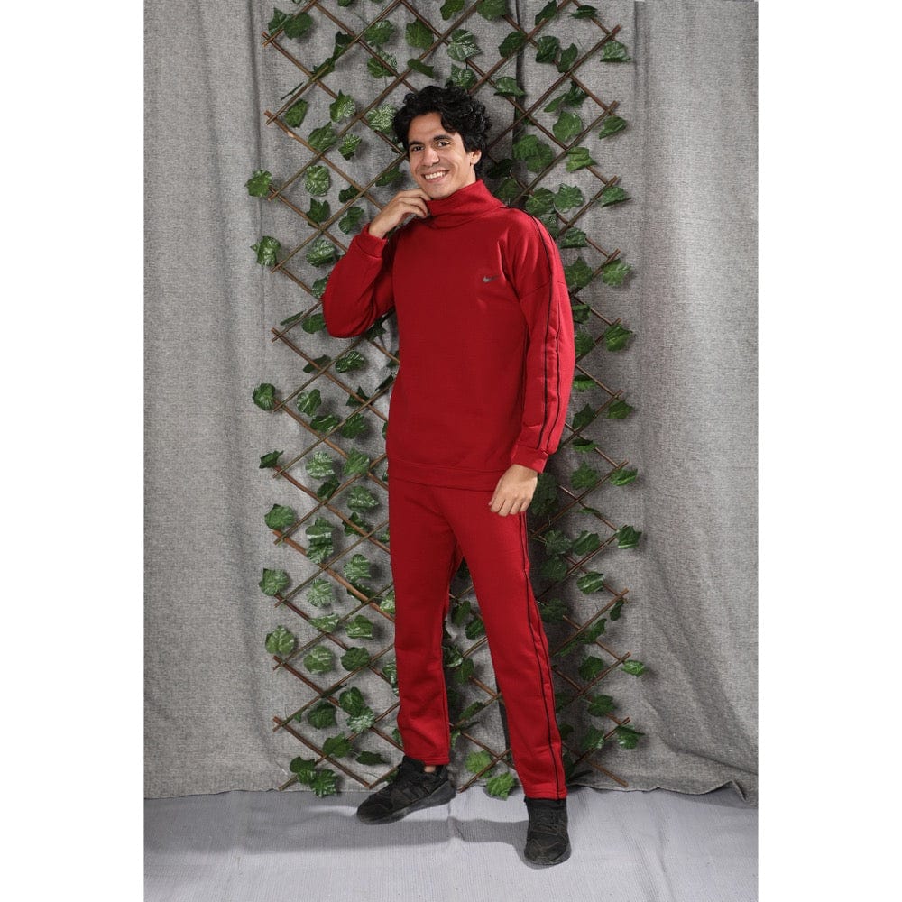 Set of Sweatshirt and Sweatpants for Women, Milton - Dark Red
