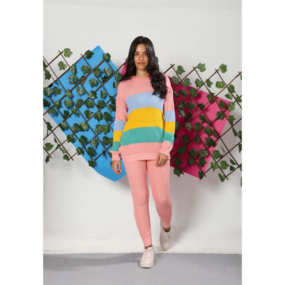 Set of Sweatshirt and Sweatpants for Women, Trico - Multicolor