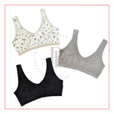 سوفت برا حمالة عريضة مشجر من بوريل حريمى قطن/سباندكس; ألوان متنوعة