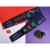 بنطلون جينز رجالي جينز كحلي