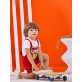 طقم سالوبيت مع تيشيرت من روزانا أولادي بوبلين سوفت وسينجل ليكرا; رمادي